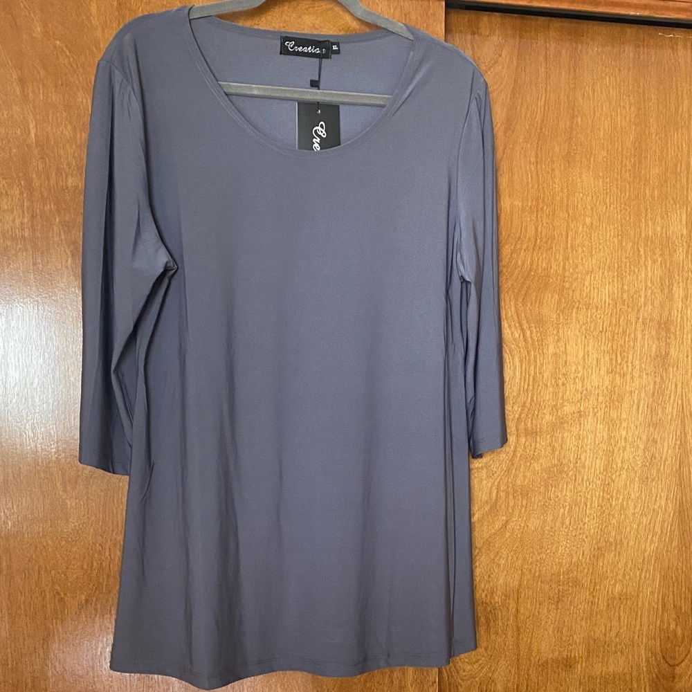 Cecelia Women's Charcoal Long Sleeve Top